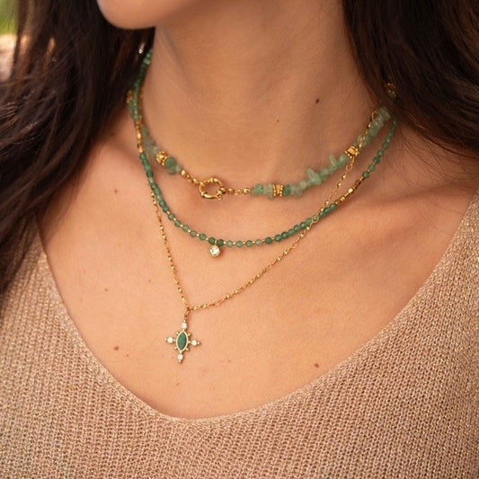 Aventurine Dawn Look